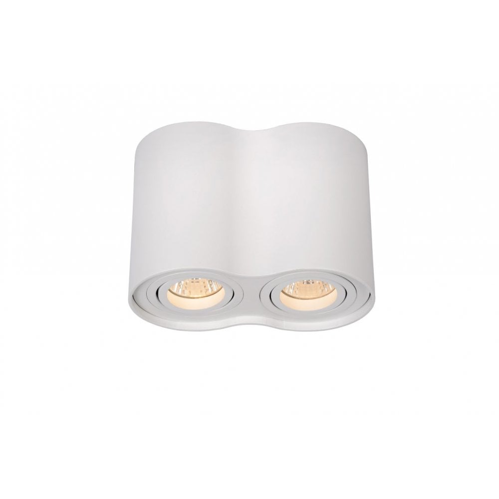 Sleek White Oval Aluminum Ceiling Spotlight Fixture