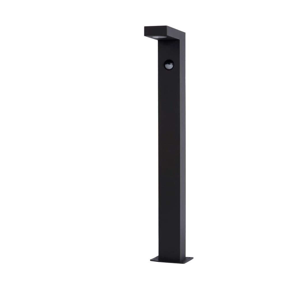Texas Modern Rectangular Anthracite Aluminum Bollard Light with Motion Sensor