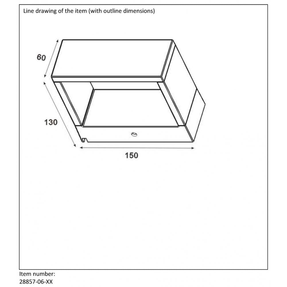 Anthracite Aluminum Modern Rectangle Wall Light