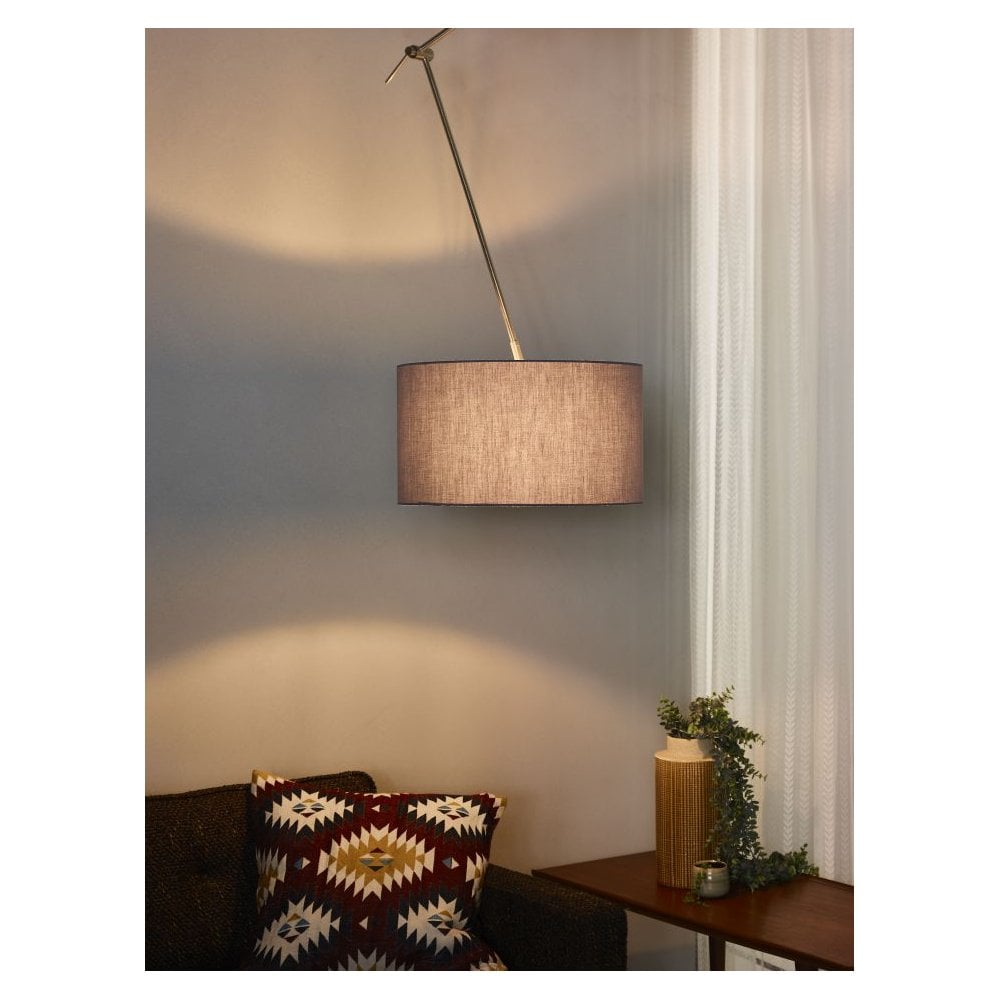 Eleni Contemporary Steel Grey Round Pendant Light