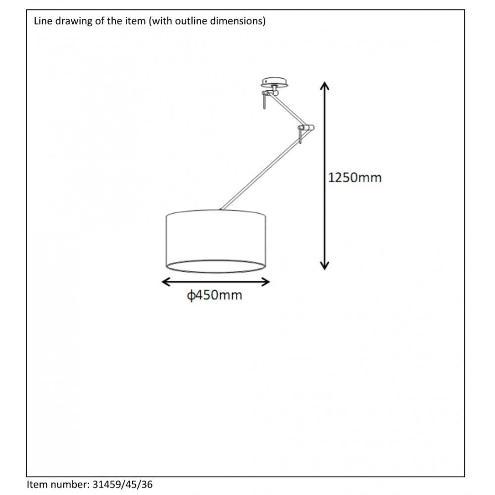 Eleni Contemporary Steel Grey Round Pendant Light