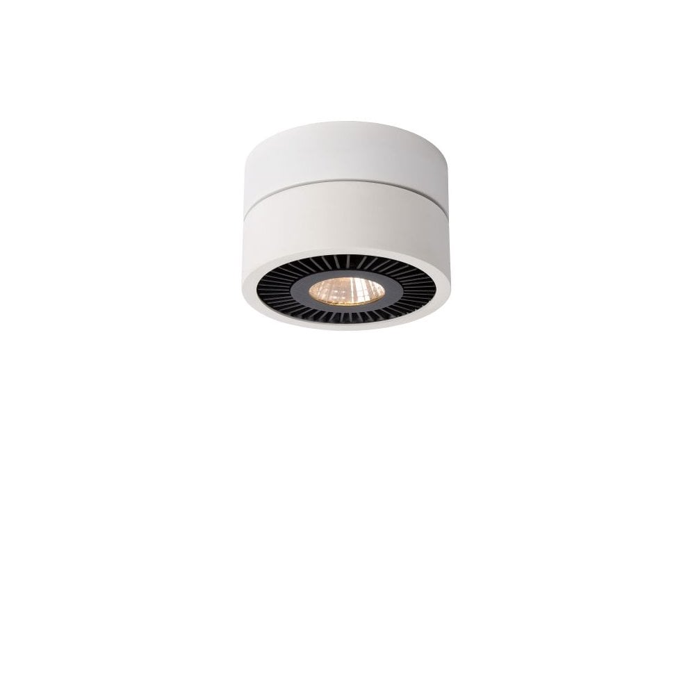 Mitrax Sleek Cylinder Ceiling Spotlight in White and Black - Modern Aluminum Design