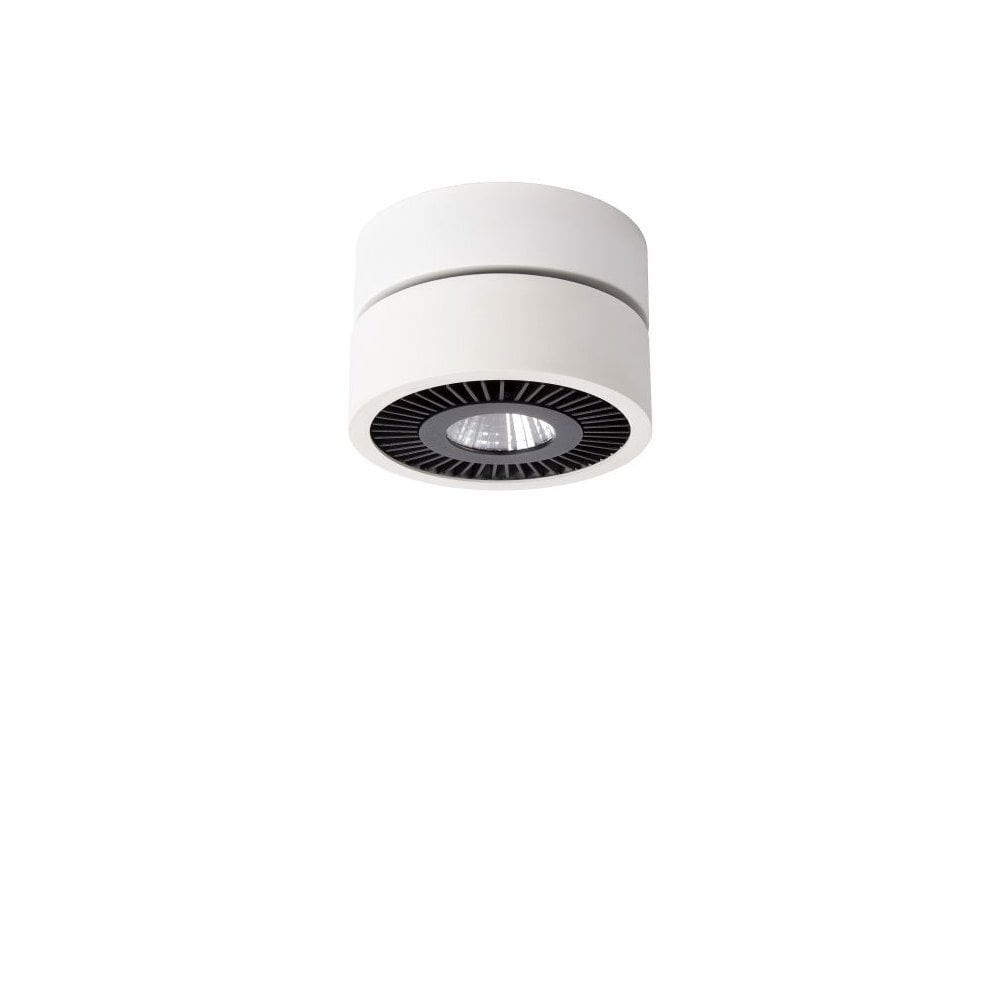 Mitrax Sleek Cylinder Ceiling Spotlight in White and Black - Modern Aluminum Design