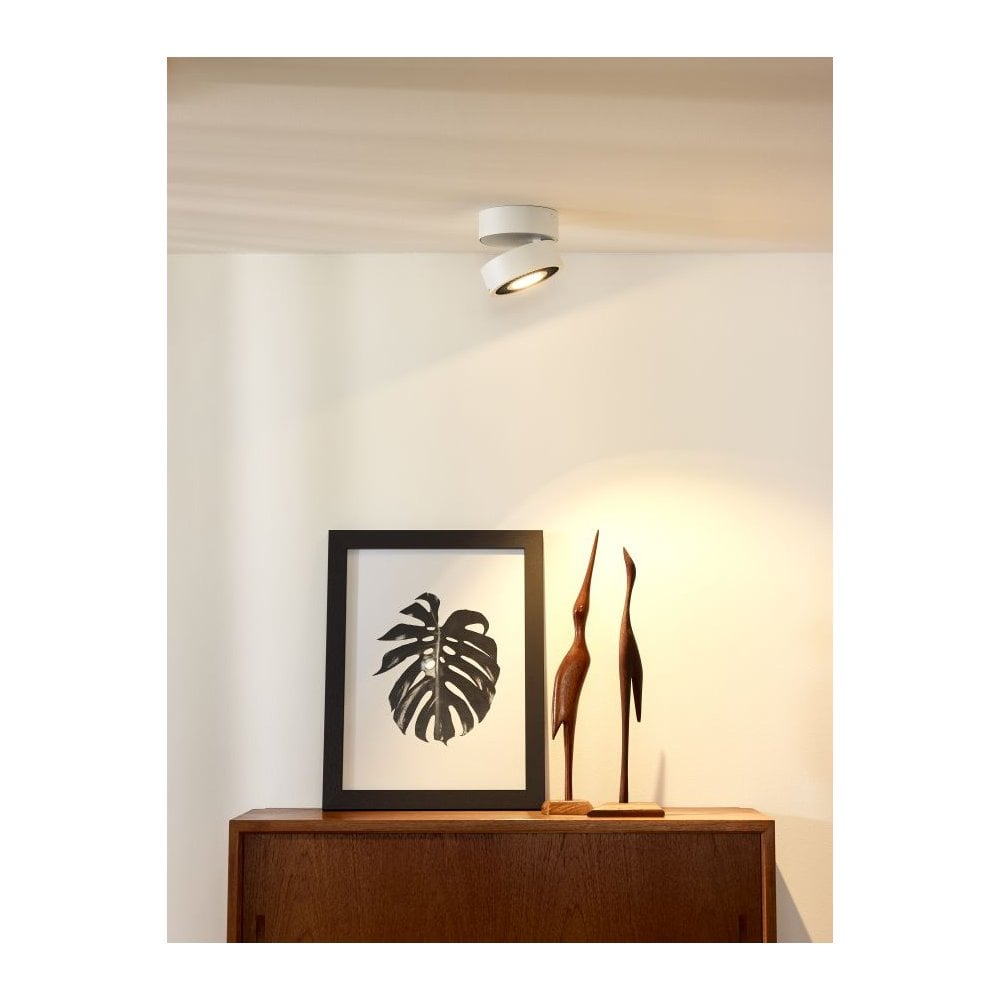 Mitrax Sleek Cylinder Ceiling Spotlight in White and Black - Modern Aluminum Design