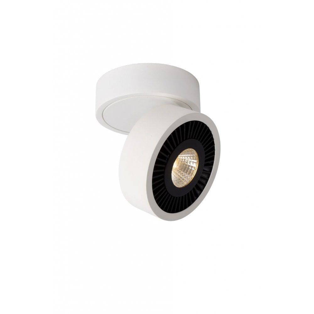 Mitrax Sleek Cylinder Ceiling Spotlight in White and Black - Modern Aluminum Design