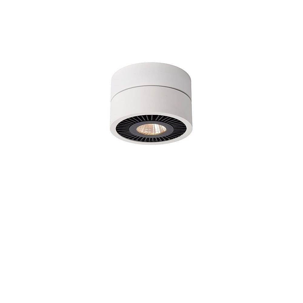 Mitrax Sleek Cylinder Ceiling Spotlight in White and Black - Modern Aluminum Design