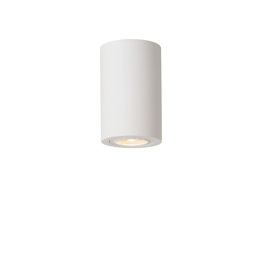 Contemporary White Plaster Cylinder Ceiling Spot Light