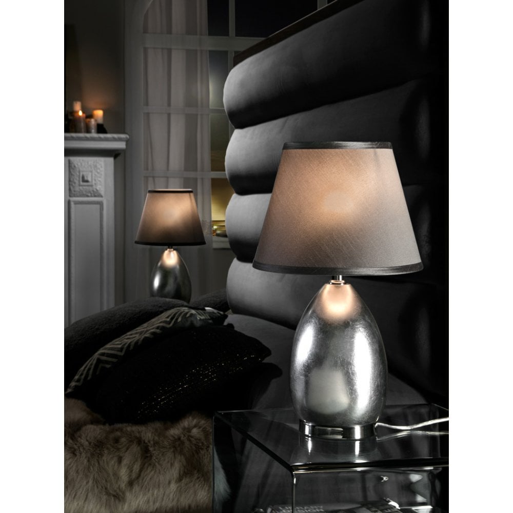Elegant Ovalis Silver Table Lamp
