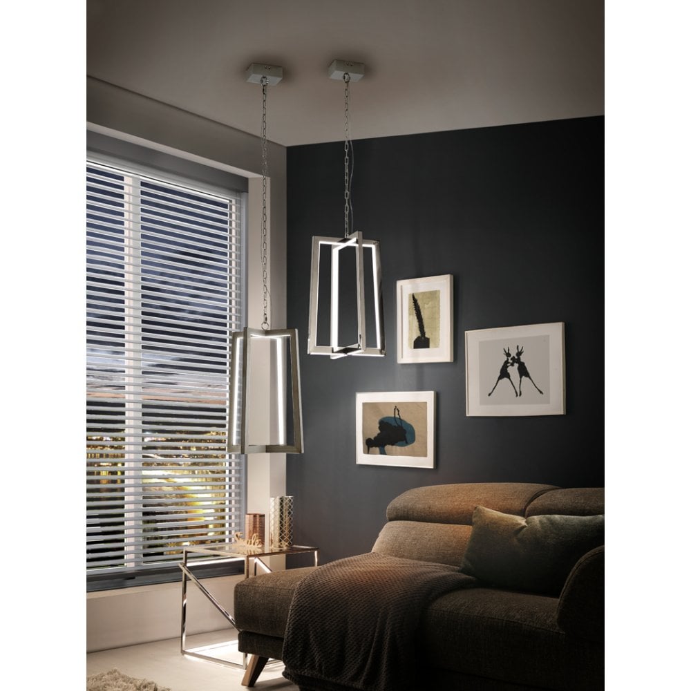 Kuma Chrome Geometric LED Pendant Light Fixture