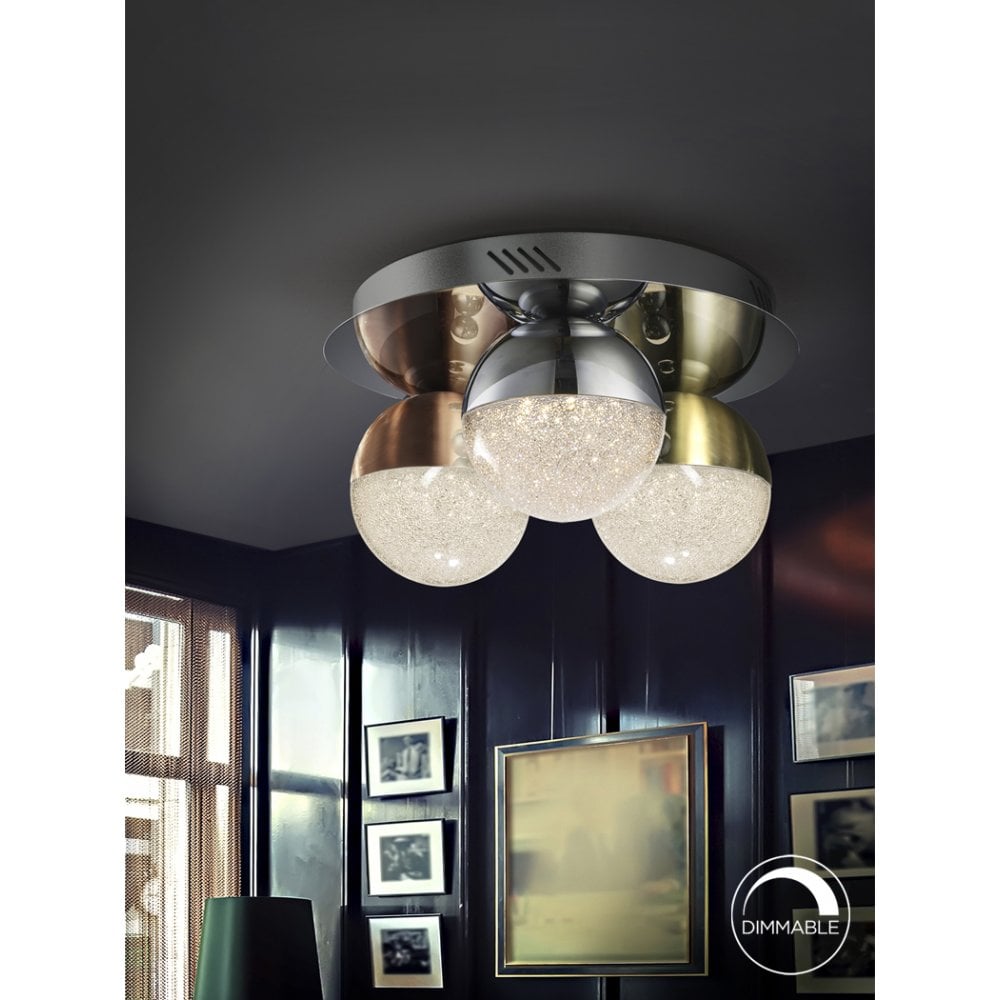 Vibrant Multi-Color LED Globe Ceiling Light