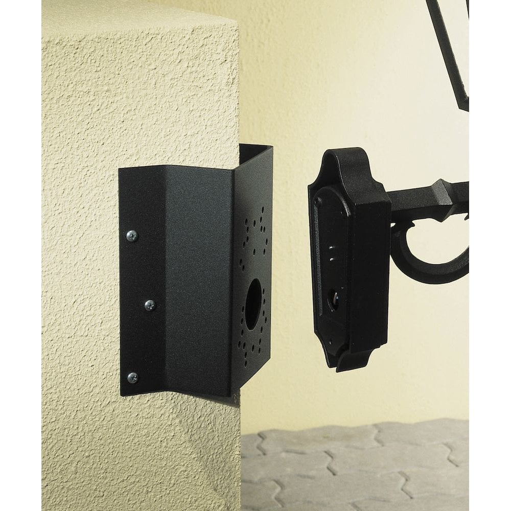 Adjustable White Corner Bracket for Outdoor Lantern Wall Lights