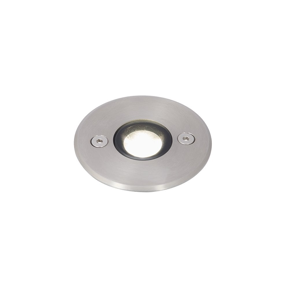 Turlock 3W LED Cool White Recessed Ground Uplight with Stainless Steel Finish