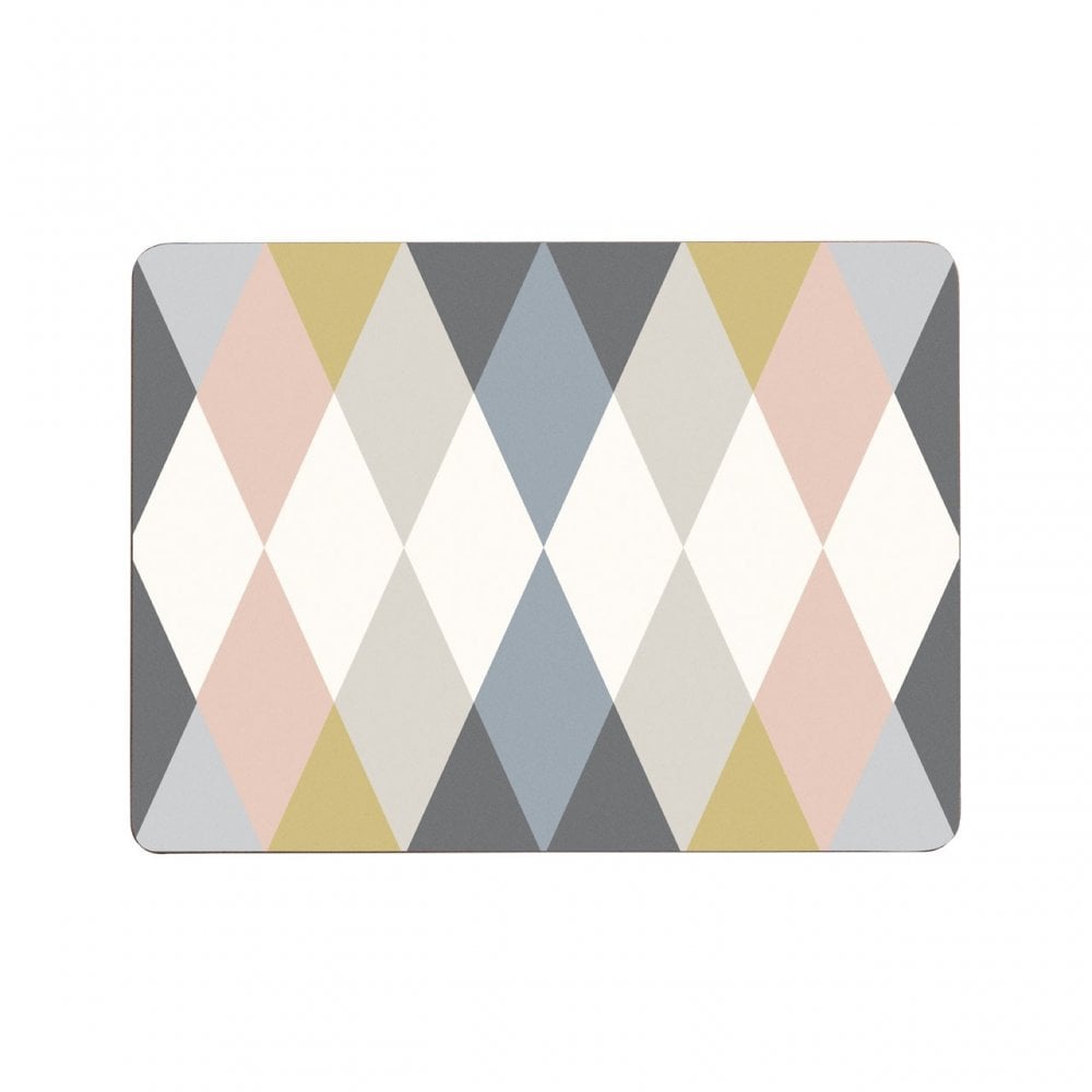 Cirque Set of 4 Placemats, Cork, Multi-Coloured