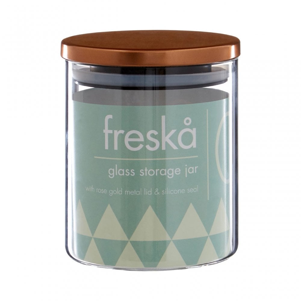 Freska 700Ml Storage Jar, Glass, Silicone, Tin