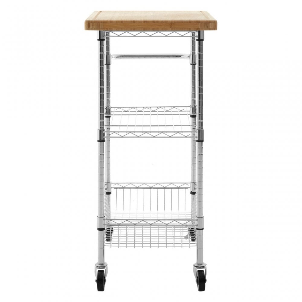 Frankfurt 3 Tier Kitchen Trolley, Silver