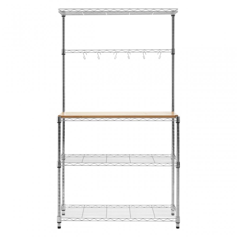 Frankfurt 4 Tier Shelf Unit, Silver