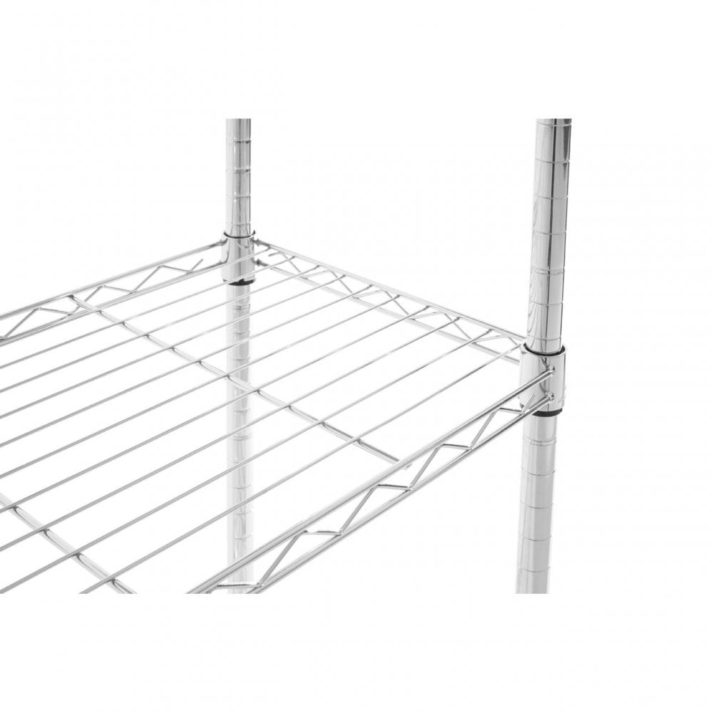 Frankfurt 4 Tier Shelf Unit, Silver