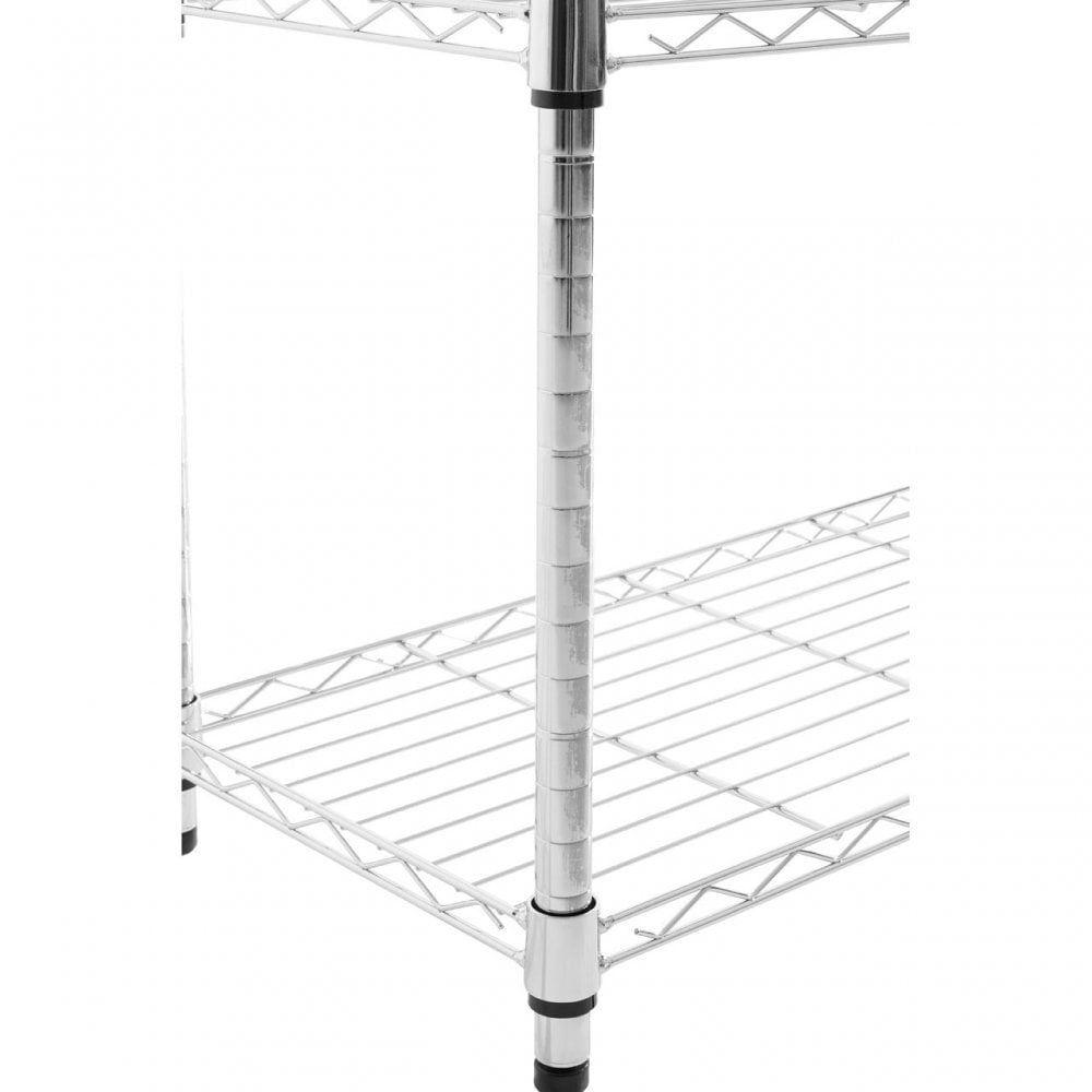 Frankfurt 4 Tier Shelf Unit, Silver