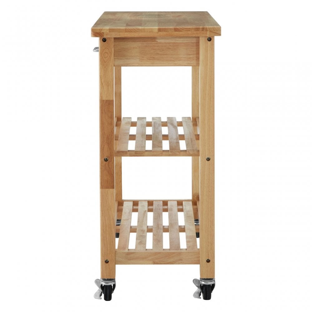 Kitchen Trolley, Rubberwood, Natural