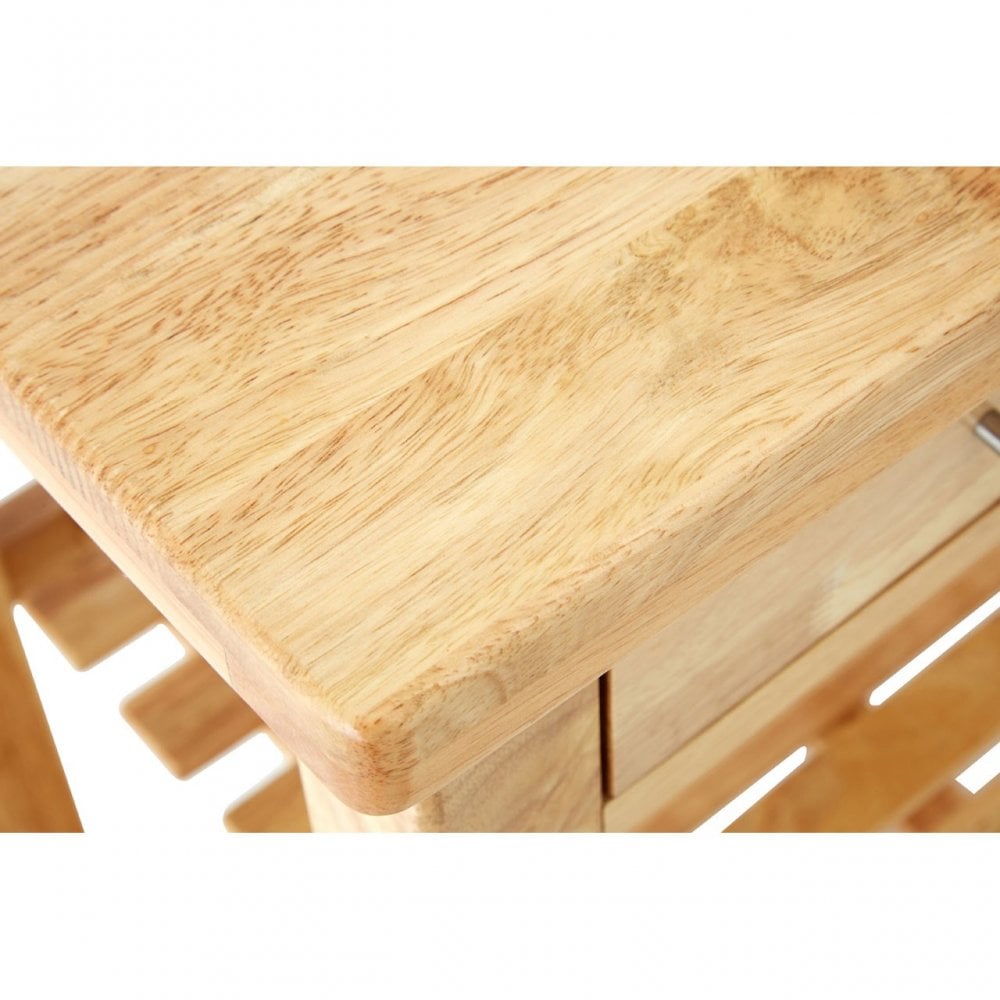 Kitchen Trolley, Rubberwood, Natural