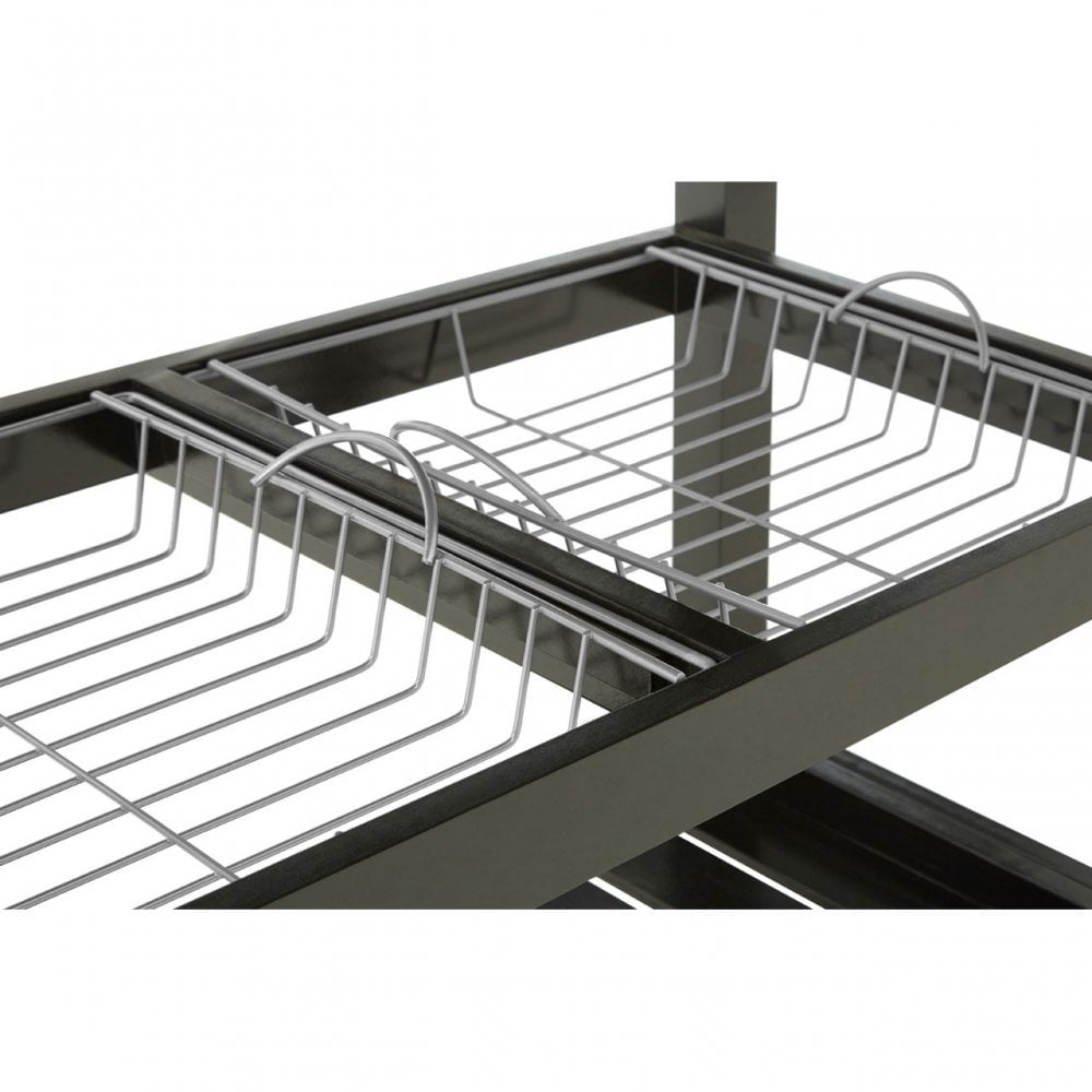 Kitchen Trolley, Wood, Pine Wood, Granite, Black