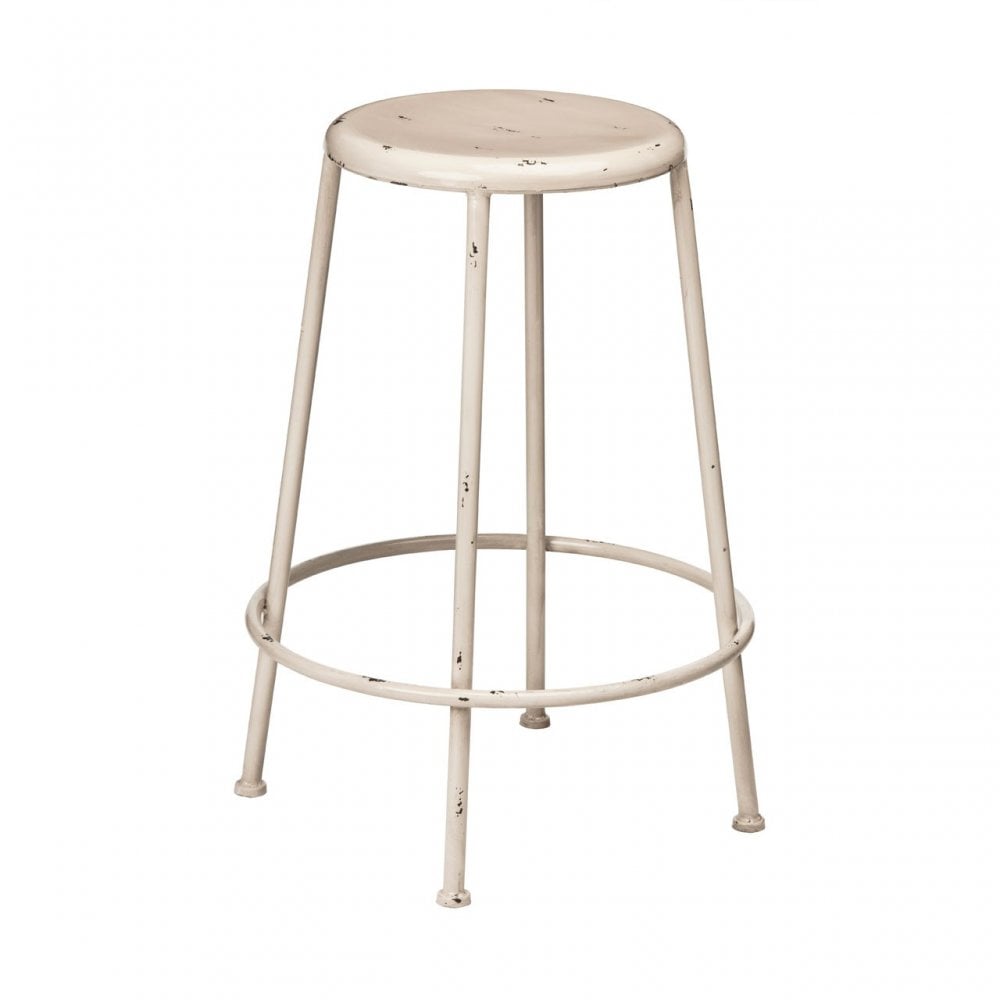 Hektor Hektor Artisan Stool, Metal, Cream