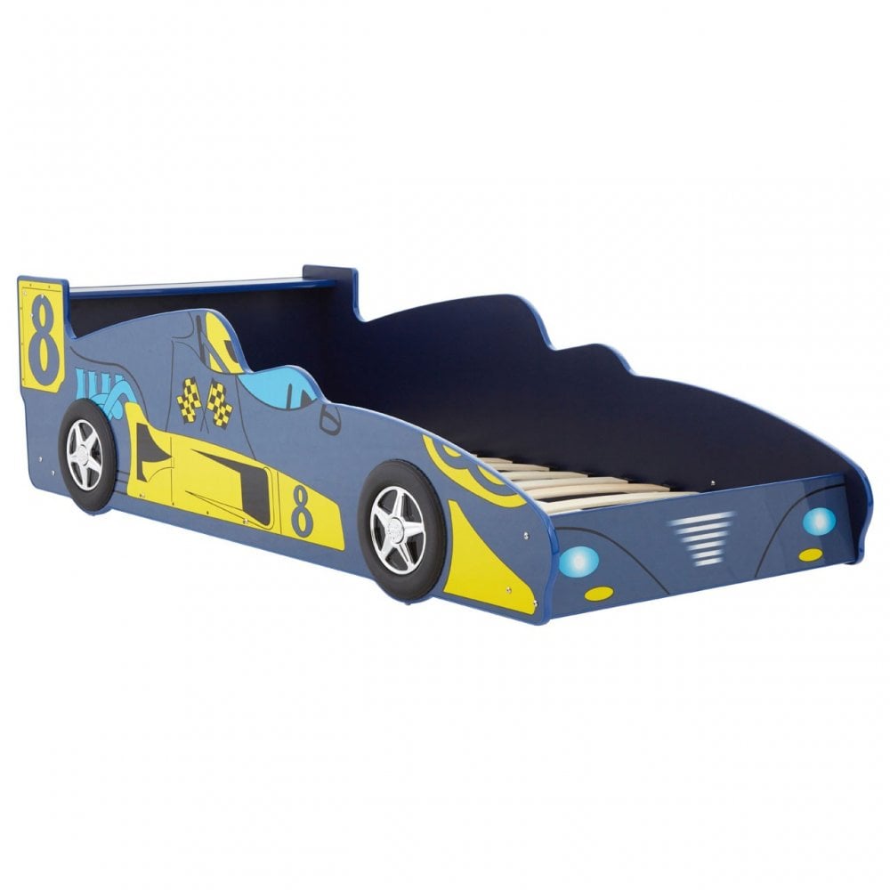 Kids Formula 1 Racing Car Bed In Blue