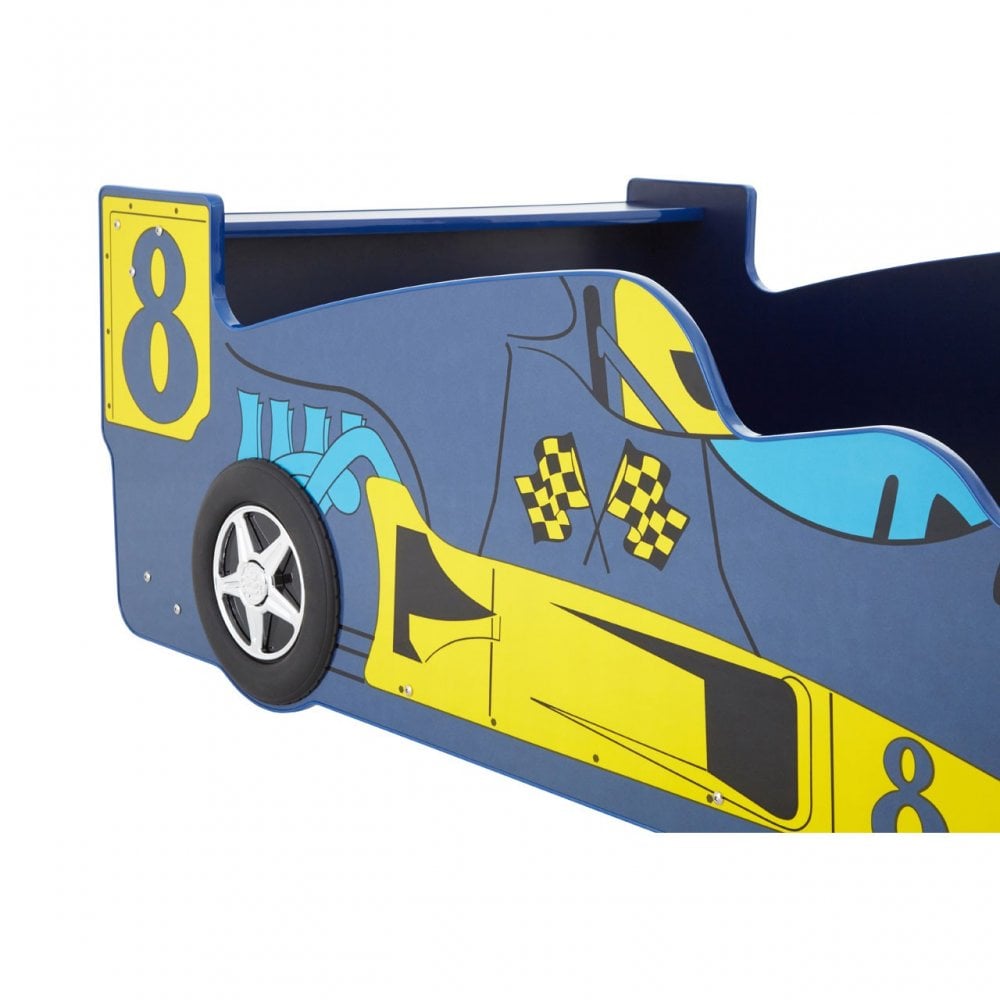 Kids Formula 1 Racing Car Bed In Blue