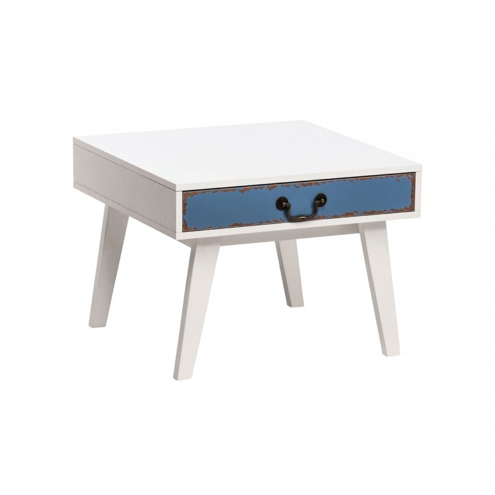 Valonea Side Table, Wood, Wood, White