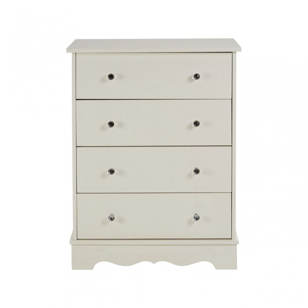Emily Kids Fir Wood and Mdf Drawer Chest In Cream
