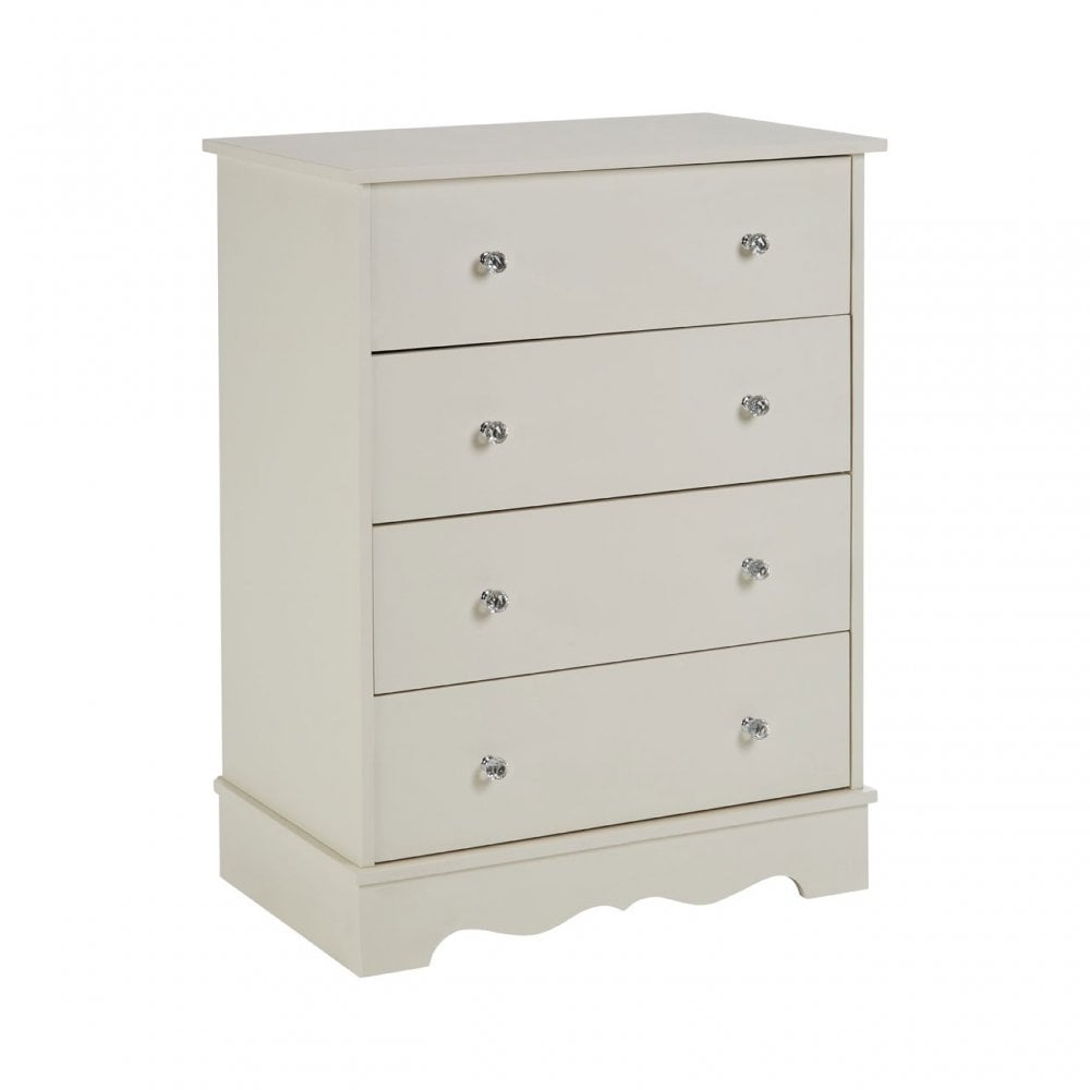 Emily Kids Fir Wood and Mdf Drawer Chest In Cream