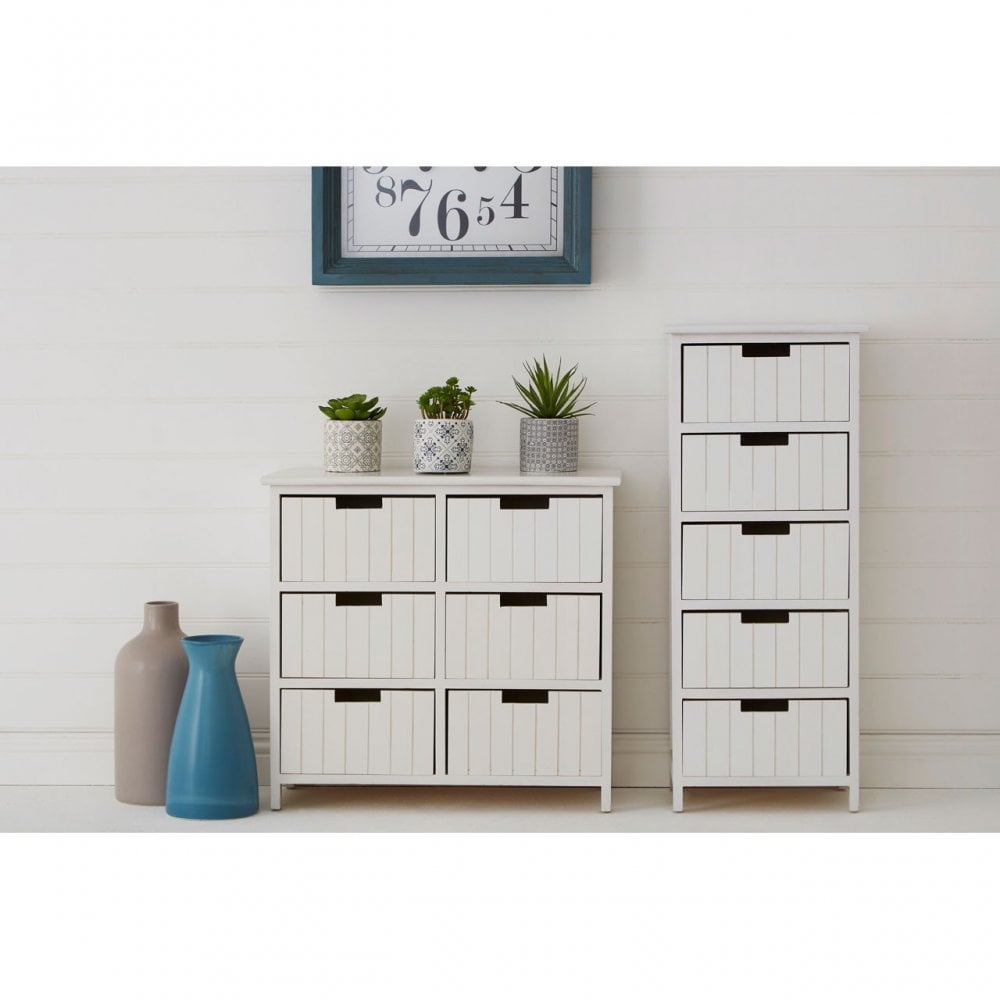 Fubb Drawer Chest, Wood, Paulownia Wood, White