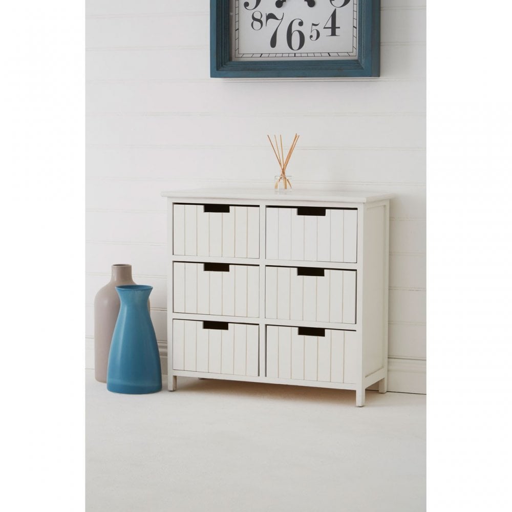 Fubb Drawer Chest, Wood, Paulownia Wood, White