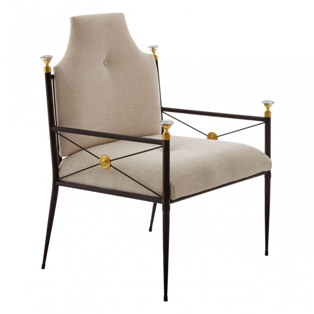 Monroe High Back Chair, Foam, Steel, Wood, Black