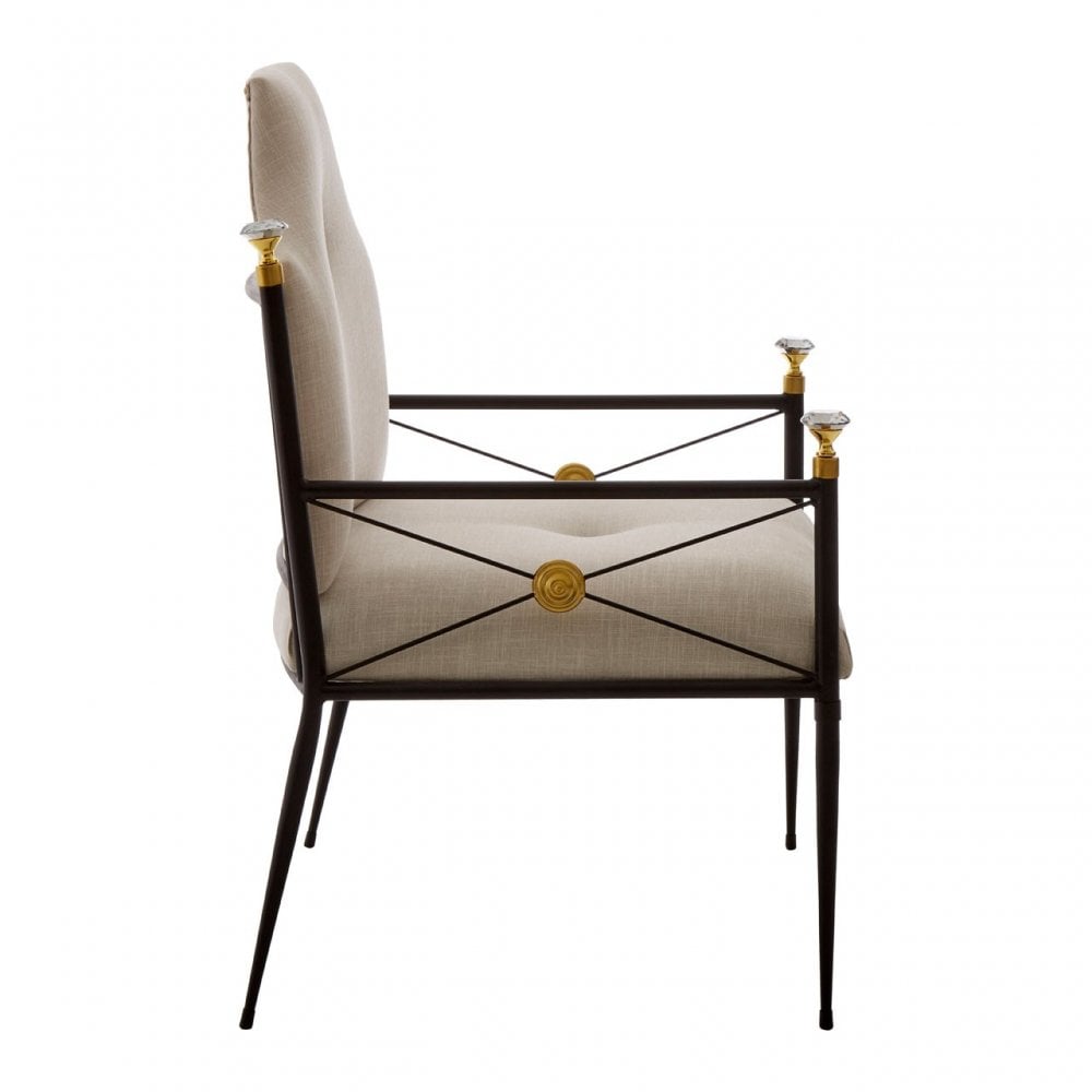 Monroe High Back Chair, Foam, Steel, Wood, Black