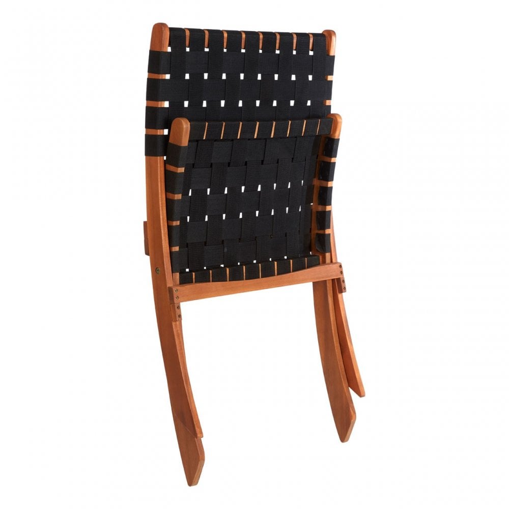 Emilio Woven Chair, Acacia Wood, Nylon, Brown