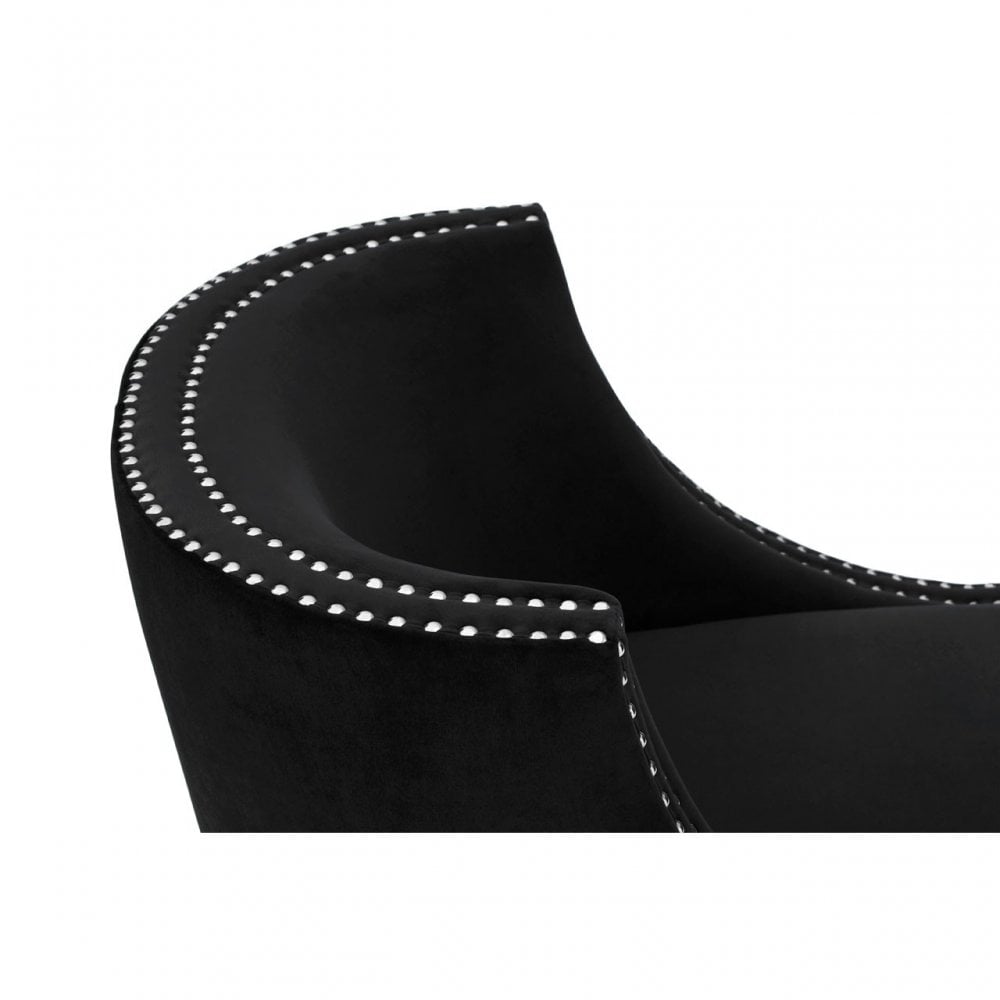 Kirsti Black Curved Chair, Black