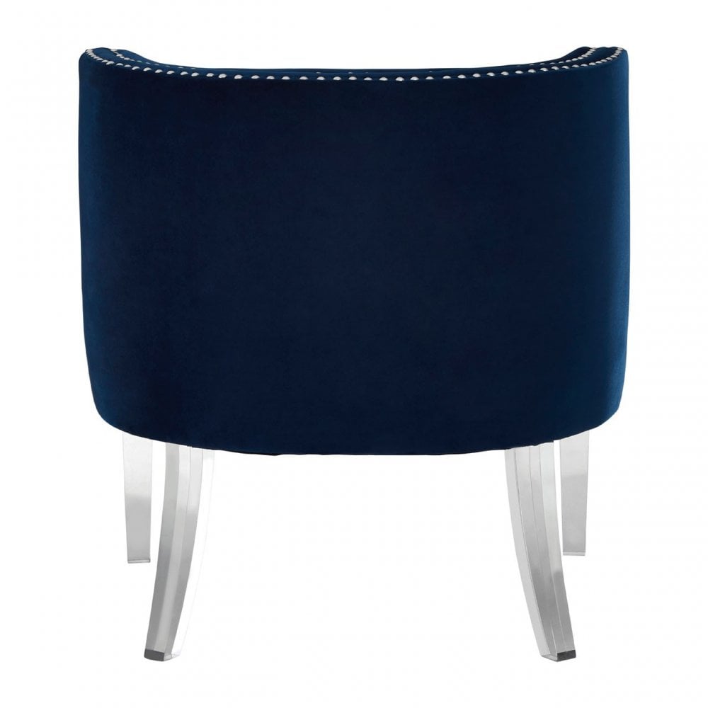 Kirsti Blue Curved Chair, Blue