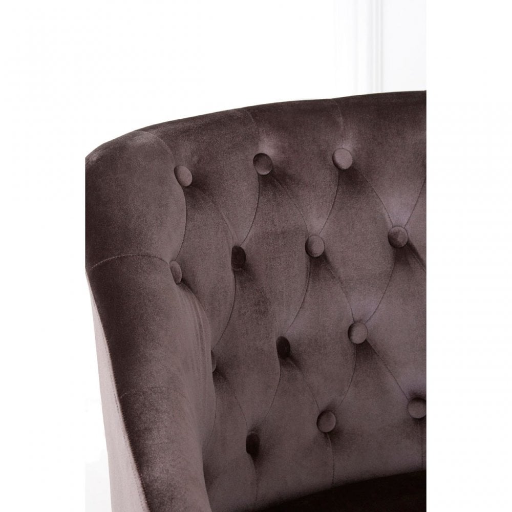 Darwin Grey Velvet Chair, Cotton Velvet, Rubberwood