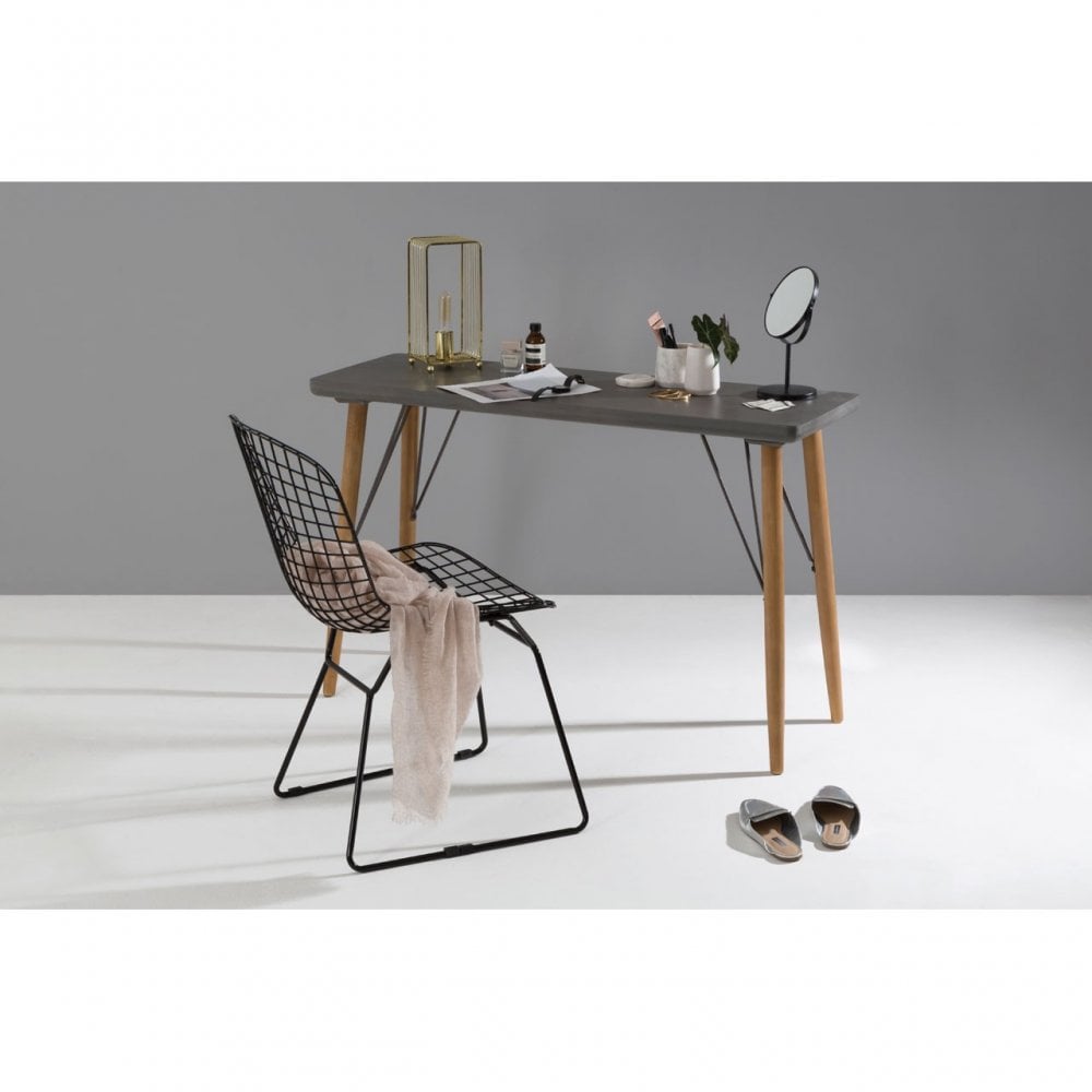 Brock Black Metal Wire Chair, Metal, Black