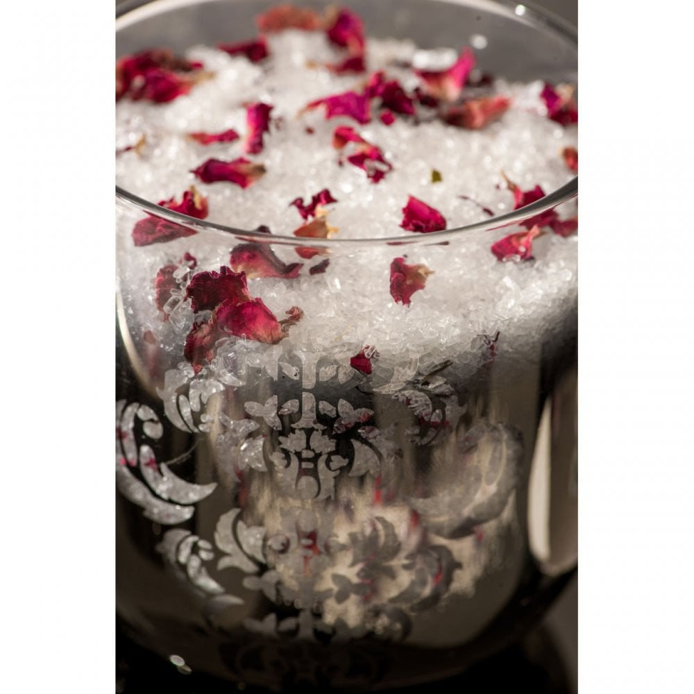 Elissa Cotton Jar, Glass, Silver