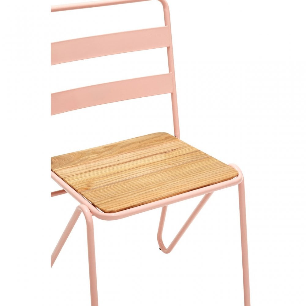 Brock Pink Metal Chair, Metal, Pink