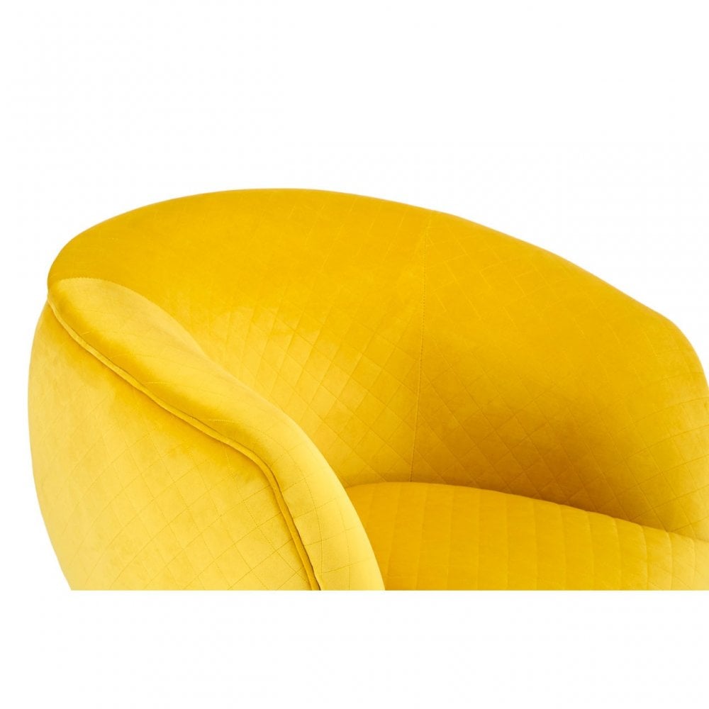 Oscar Yellow Fabric Chair, Pine Wood, Rubber, Birchwood, Yellow