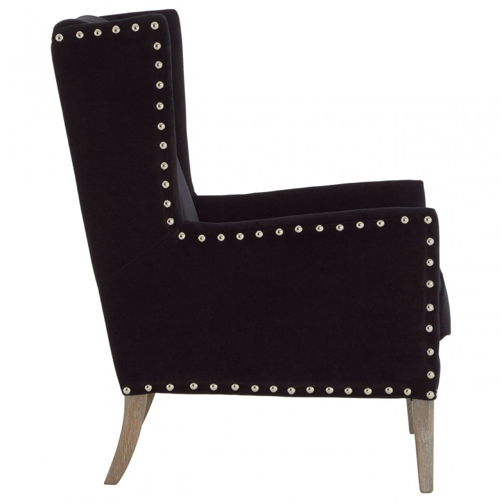 Tuskin Armchair, Oak Wood, Foam, Black