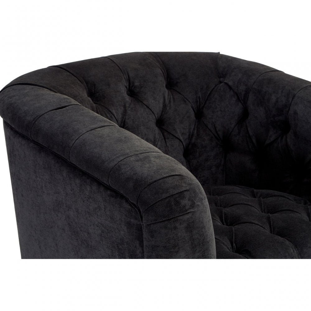 Fenton Armchair, Pine Wood, Birchwood, Down, Black
