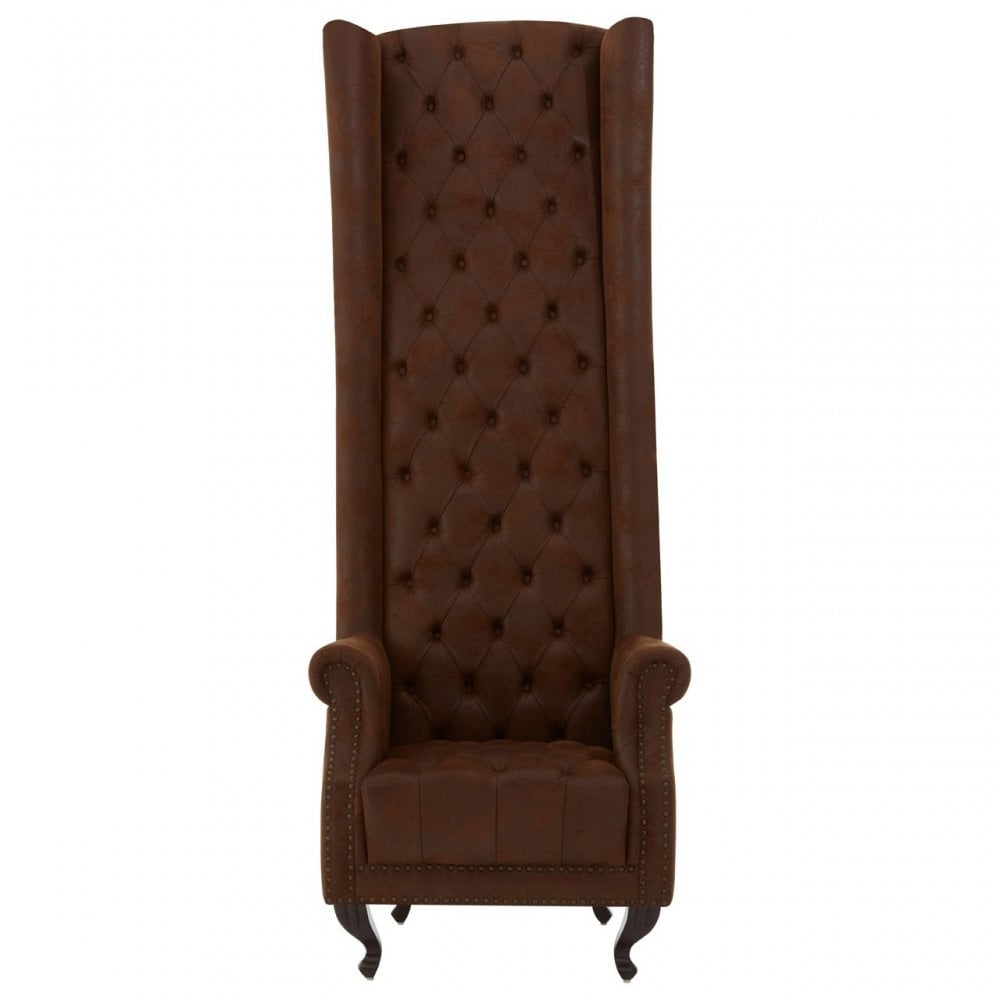 Buffet Regents Tall Porter Chair, Elastic Webbing, Hard Wood, Pine Wood, Brown