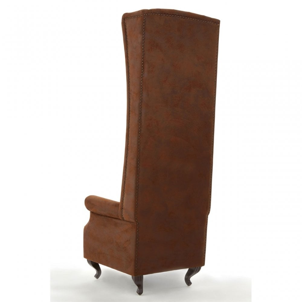 Buffet Regents Tall Porter Chair, Elastic Webbing, Hard Wood, Pine Wood, Brown