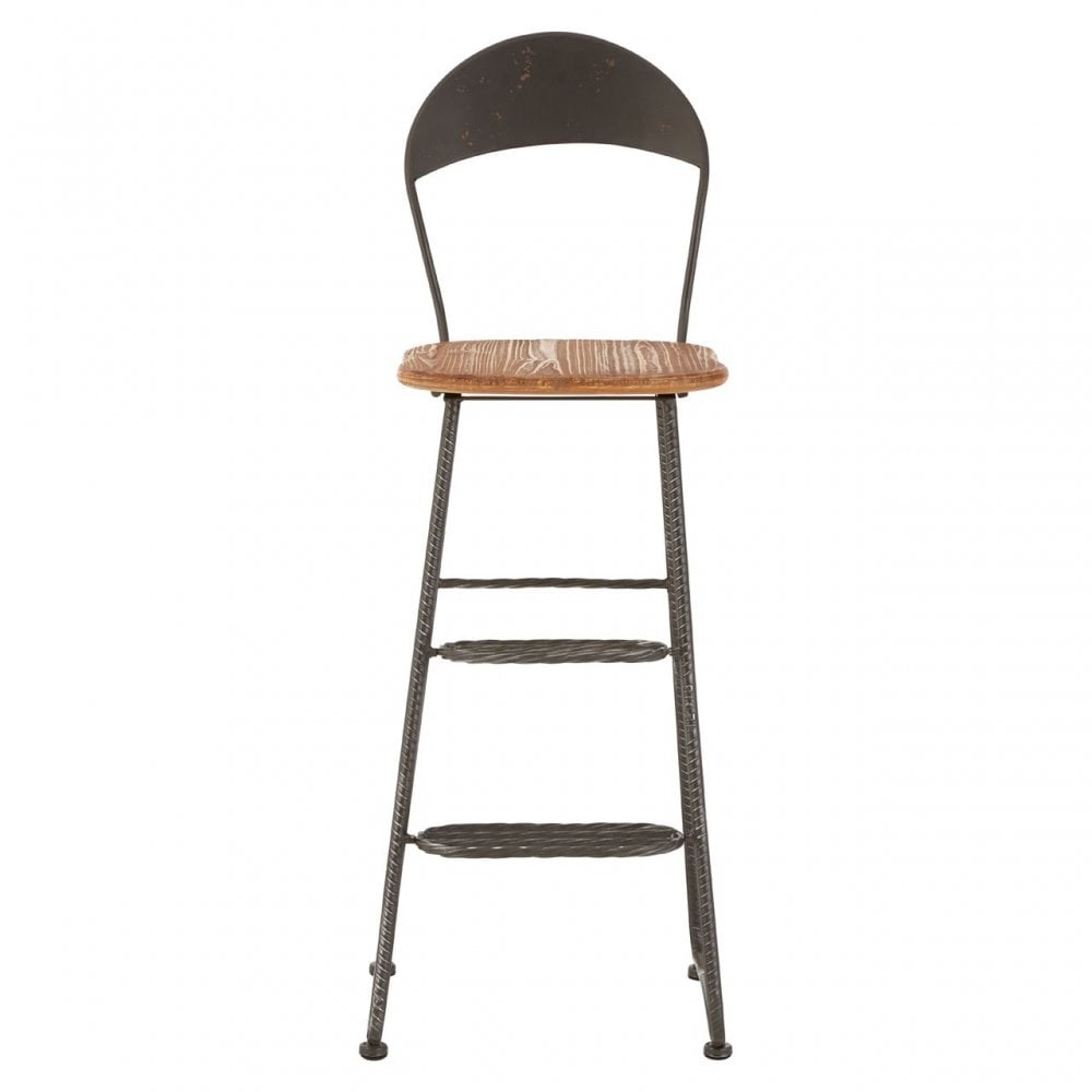 Ranch Foundry Style Bar Chair, Fir Wood