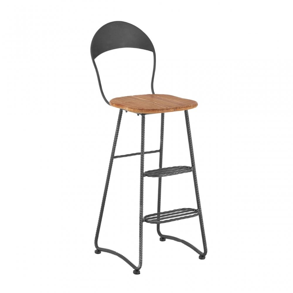 Ranch Foundry Style Bar Chair, Fir Wood