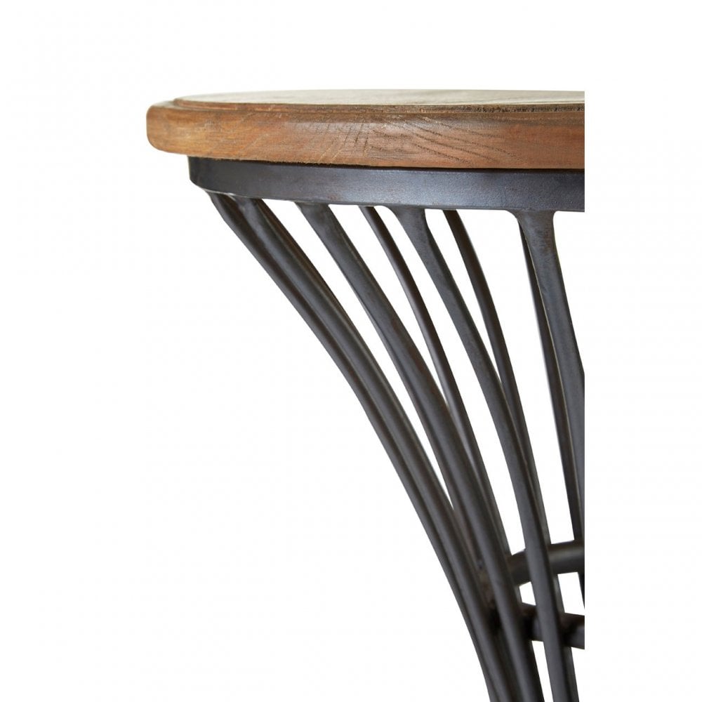 Ranch Foundry Style Bar Stool, Elm Wood, Natural